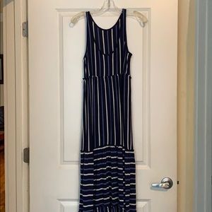 Blue and white maxi